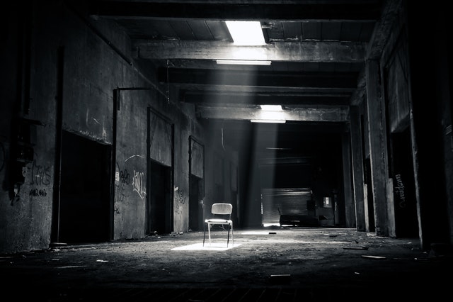 Eerie empty warehouse